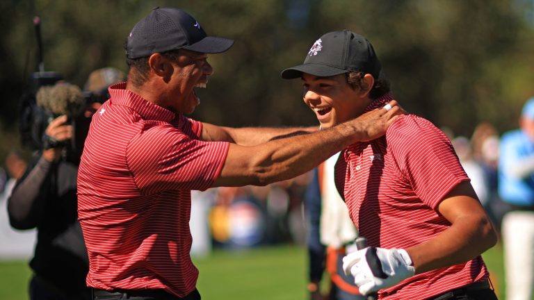 Charlie Woods makes hole-in-one but Langers win playoff