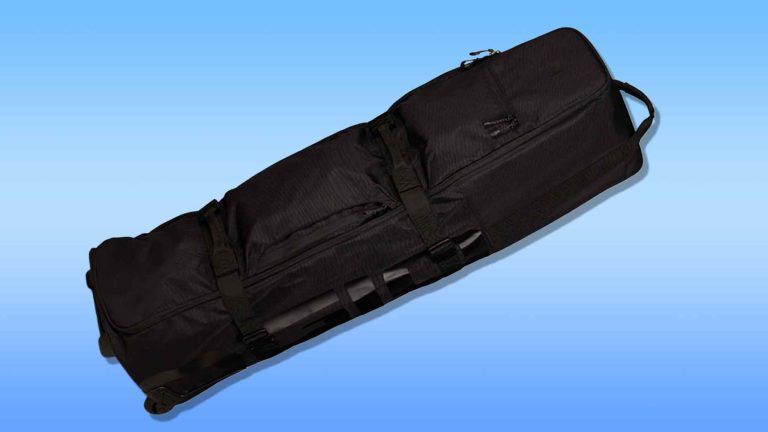 This smartly designed golf travel bag folds up for easy storage