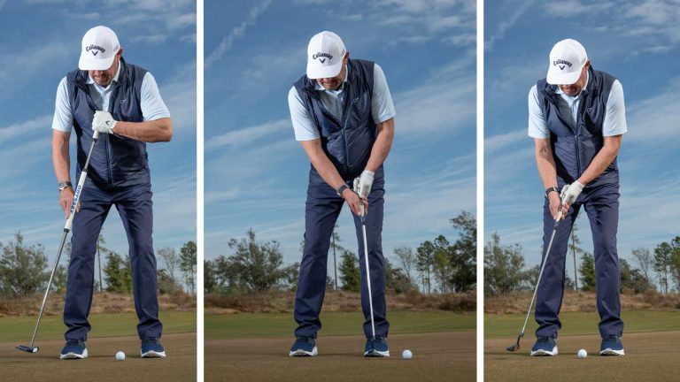 One of the best ways to practice putting is by using a long putter