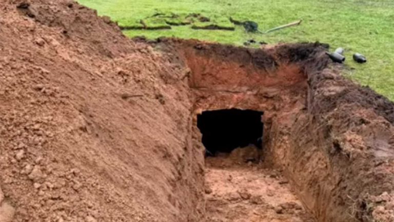 Sinkhole opens at historic golf course, revealing a stunning find