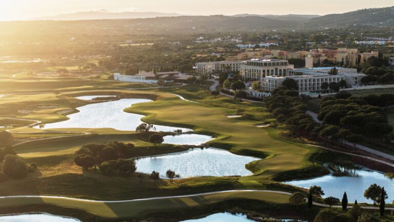 Looking back down the 10th hole towards The Els Club clubhouse and the five-star Victoria Resort & Spa. (Credit: The Els Club)