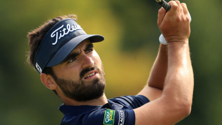 AfrAsia Bank Mauritius Open 2023 R1. Pictured: France's Antoine Rozner